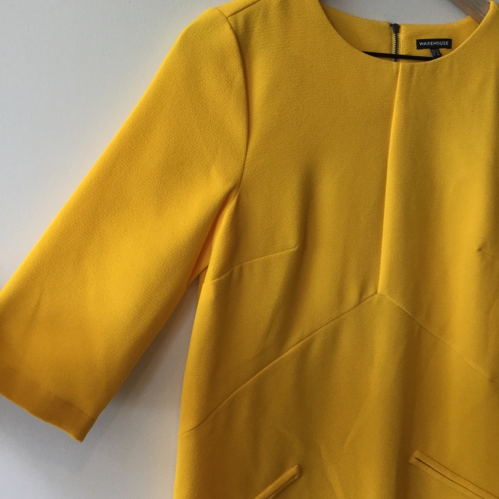 Yellow shift dress - Picture 4 of 8